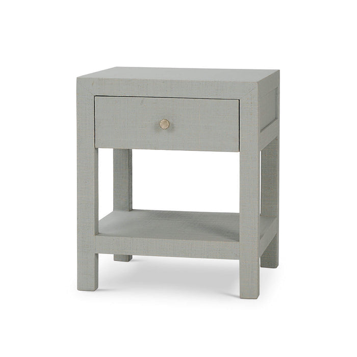 Bramble - Kagu 1 Drawer Nightstand Wrapped in Raffia Pale Blue Wash - 28585RFPB----- - GreatFurnitureDeal