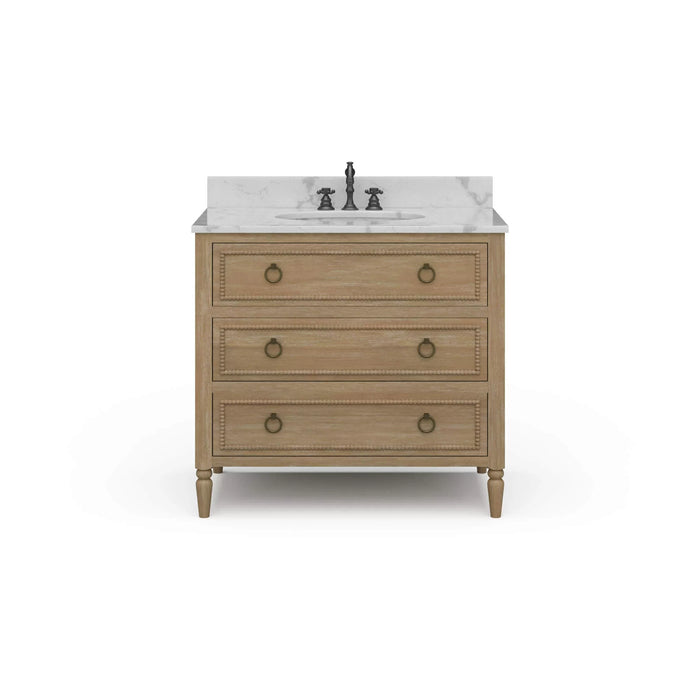 Bramble - Cholet Single Vanity w/ Sink & Marble Top - BR-28592 - GreatFurnitureDeal