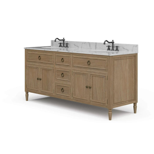 Bramble - Cholet Double Vanity w/ Sink & Marble Top - BR-28593 - GreatFurnitureDeal