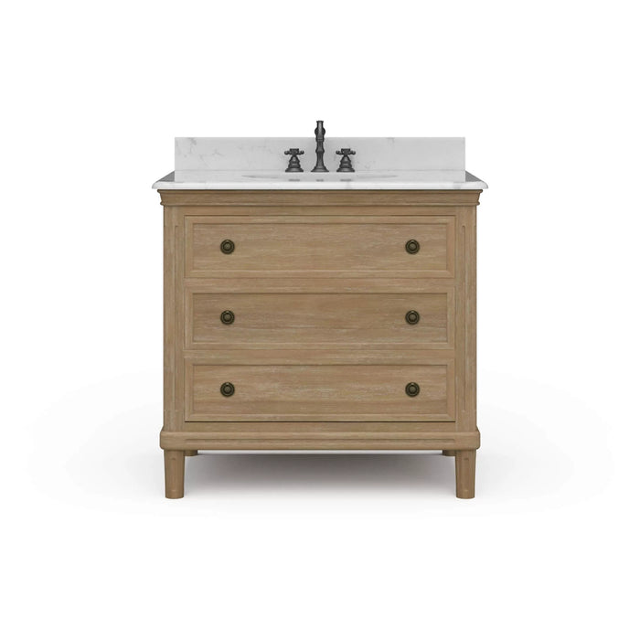 Bramble - Hayward Single Vanity w/ Sink & Marble Top - BR-28596 - GreatFurnitureDeal
