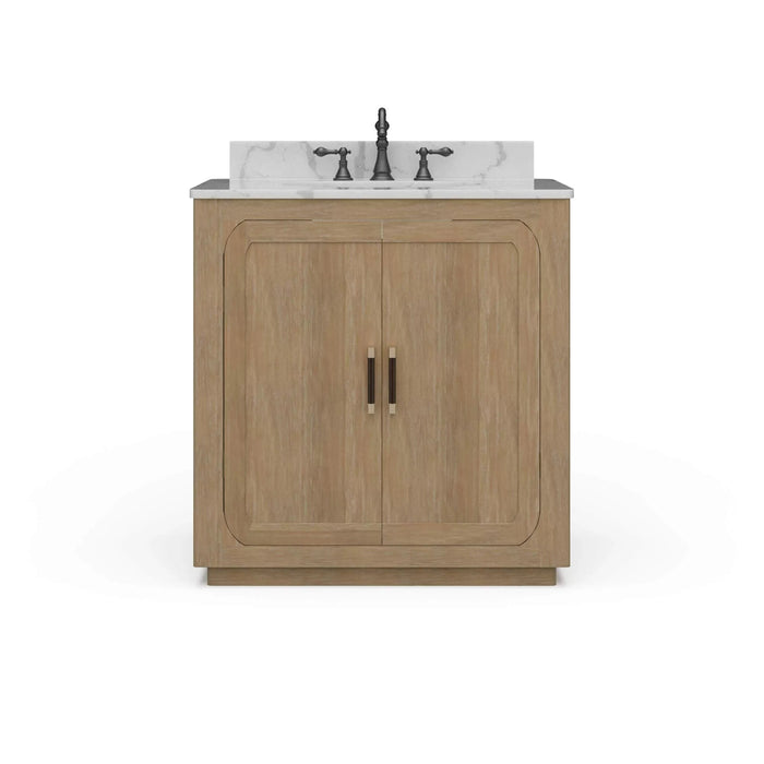 Bramble - Corte Single Vanity w/ Sink & Marble Top - BR-28598 - GreatFurnitureDeal