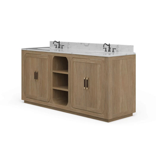 Bramble - Corte Double Vanity w/ Sink & Marble Top - BR-28599 - GreatFurnitureDeal