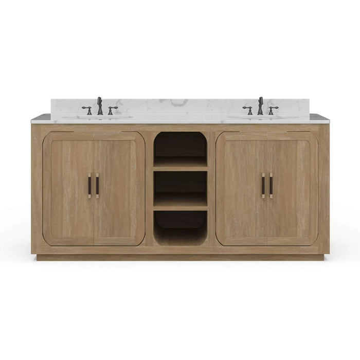 Bramble - Corte Double Vanity w/ Sink & Marble Top - BR-28599 - GreatFurnitureDeal