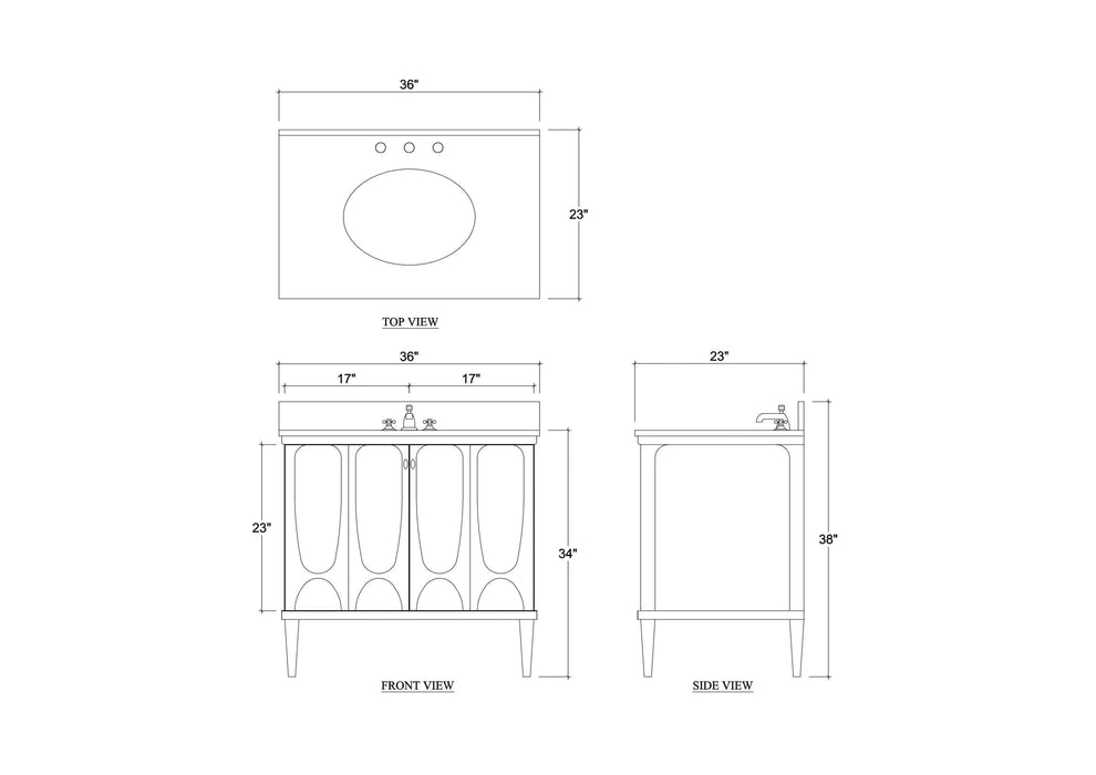 Bramble - Eclipse Single Vanity w/ Sink & Marble Top - BR-28601 - GreatFurnitureDeal