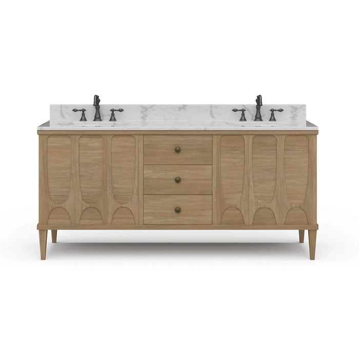 Bramble - Eclipse Double Vanity w/ Sink & Marble Top - BR-28602 - GreatFurnitureDeal