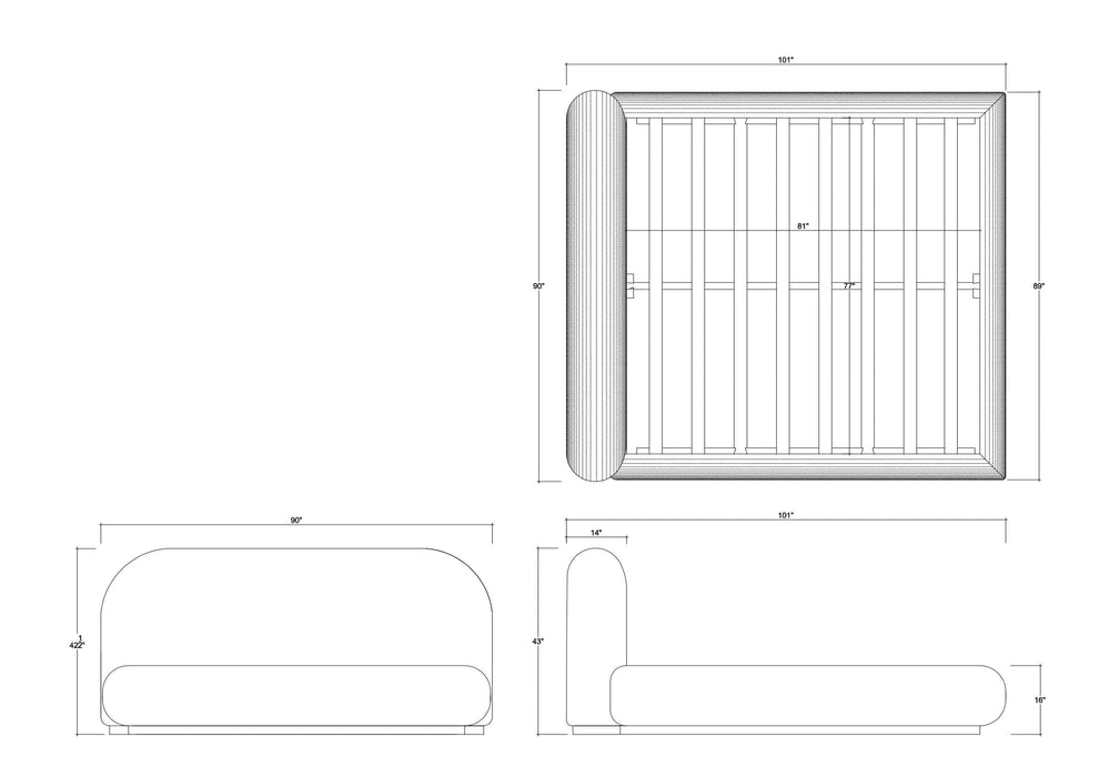 Bramble - Curva King Bed - BR-28605 - GreatFurnitureDeal