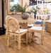 Bramble - Scalloped Round Bistro Table w/ Tempered Glass in Rattan Natural - 28641RNAT----- - GreatFurnitureDeal