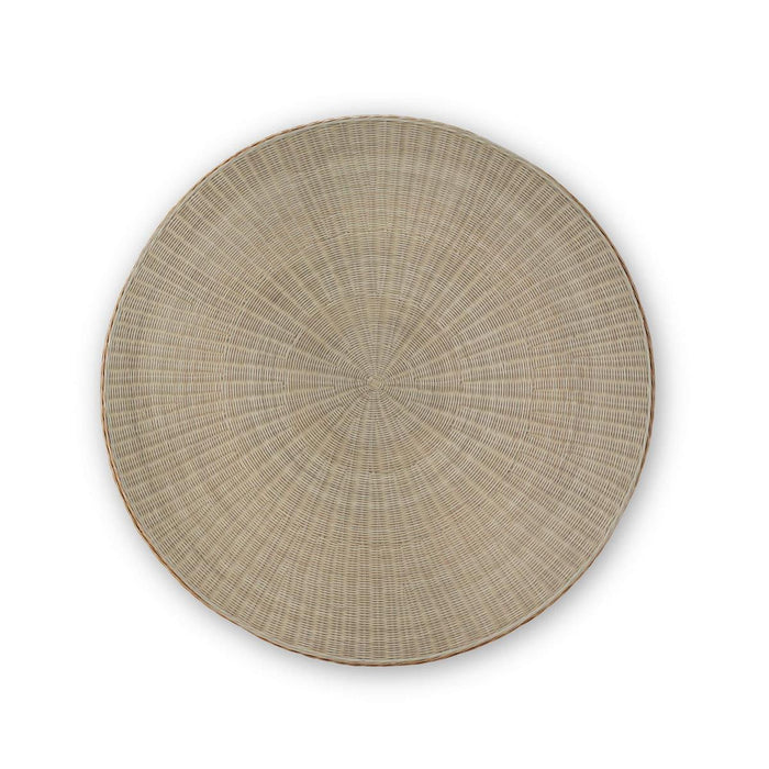Bramble - Scalloped Round Bistro Table w/ Tempered Glass in Rattan Natural - 28641RNAT-----