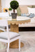 Bramble - Scalloped Round Bistro Table w/ Tempered Glass in Rattan Natural - 28641RNAT----- - GreatFurnitureDeal