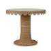 Bramble - Scalloped Round Bistro Table w/ Tempered Glass in Rattan Natural - 28641RNAT----- - GreatFurnitureDeal