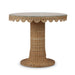 Bramble - Scalloped Round Bistro Table w/ Tempered Glass - BR-28641 - GreatFurnitureDeal