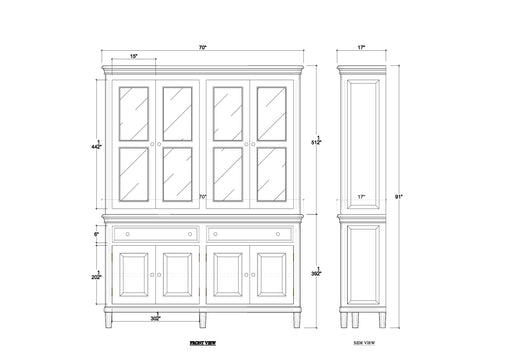 Bramble - Hayward Display Cabinet - BR-28655 - GreatFurnitureDeal