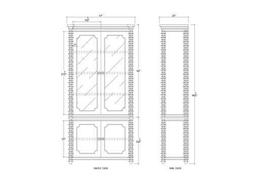 Bramble - Milano Display Cabinet - BR-28658 - GreatFurnitureDeal
