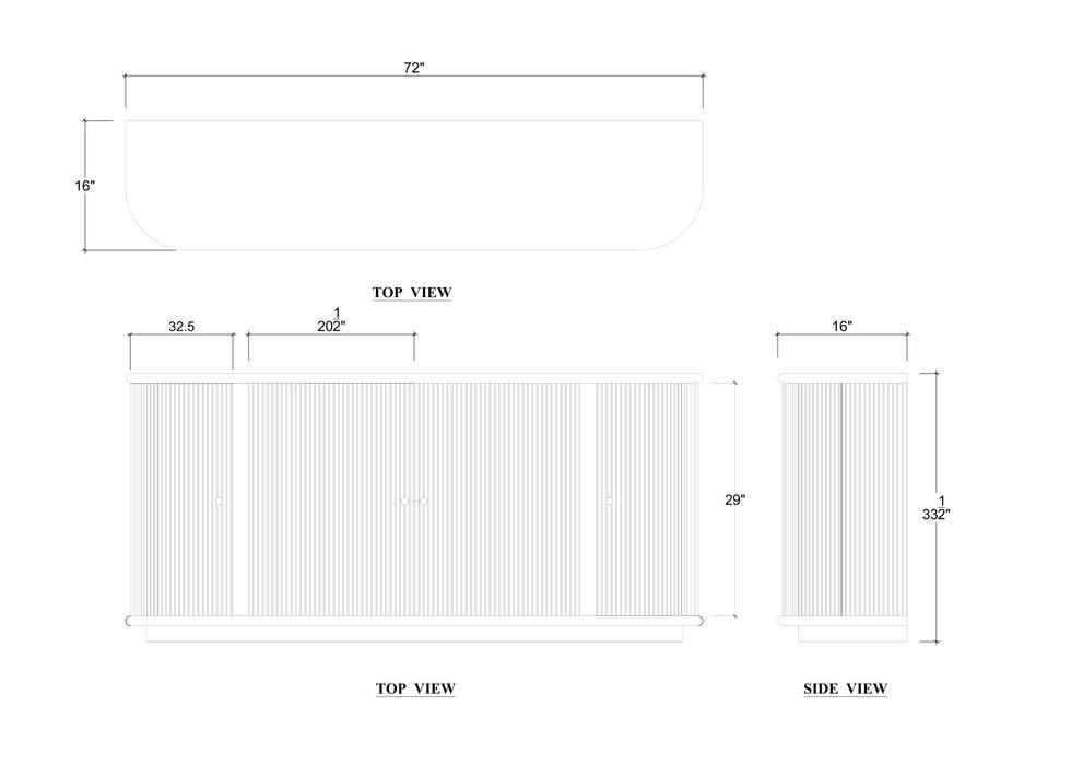 Bramble - Kraton 4 Doors Sideboard - BR-28666 - GreatFurnitureDeal