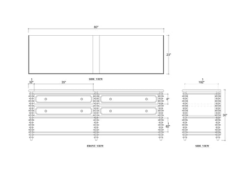 Bramble - Milano Sideboard w/ 4 Drawers - BR-28678 - GreatFurnitureDeal