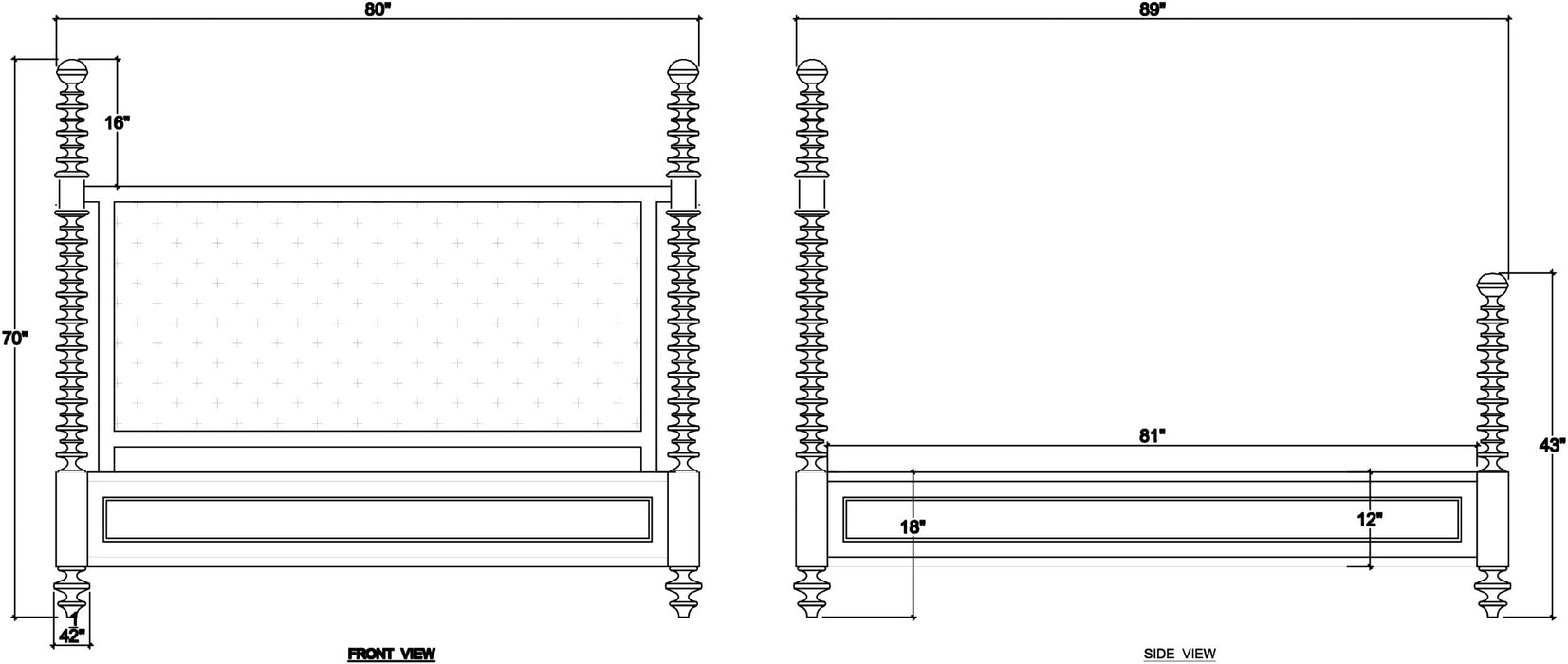 Bramble - Milano Upholstered King Bed In Fruitwood w/ Arctic White Performance Fabric - 28679FRWSF204---- - GreatFurnitureDeal