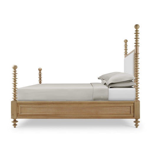 Bramble - Milano Upholstered Queen Bed In Fruitwood w/ Arctic White Performance Fabric - 28746FRWSF204---- - GreatFurnitureDeal