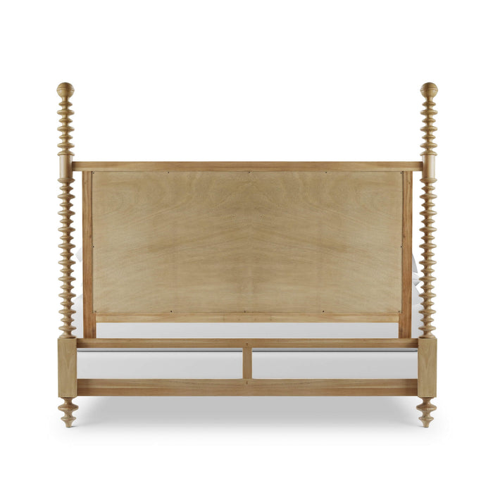 Bramble - Milano Upholstered King Bed In Fruitwood w/ Arctic White Performance Fabric - 28679FRWSF204---- - GreatFurnitureDeal