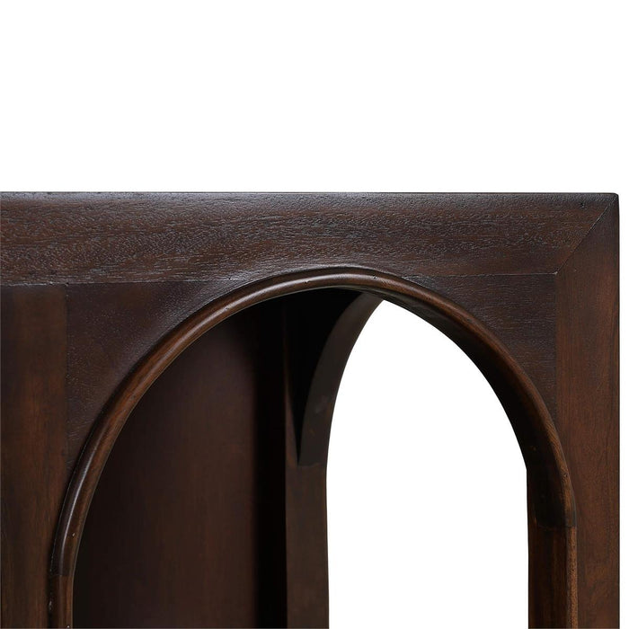 Bramble - Vannes Crescent Console in Matt Teak Brown - 28685MTB-----
