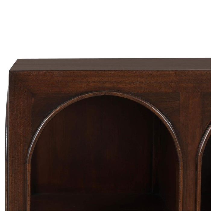 Bramble - Vannes Crescent Console in Matt Teak Brown - 28685MTB-----