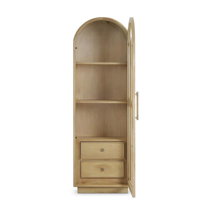 Bramble - Vannes Single Door Display Cabinet in Fruitwood - 28686FRW-----