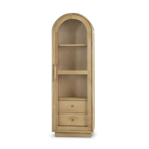 Bramble - Vannes Single Door Display Cabinet in Fruitwood - 28686FRW----- - GreatFurnitureDeal