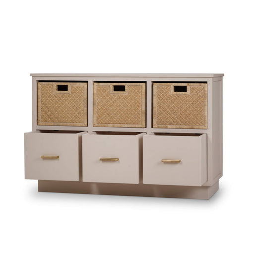 Bramble - Dakota Storage Unit w/ 3 Drawers & Rattan Baskets - BR-28695 - GreatFurnitureDeal