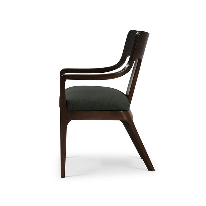 Bramble - Colorado Dining Chair in Walnut w/ Smoke Performance Fabric - 28699WLTSF214---- Set of 2
