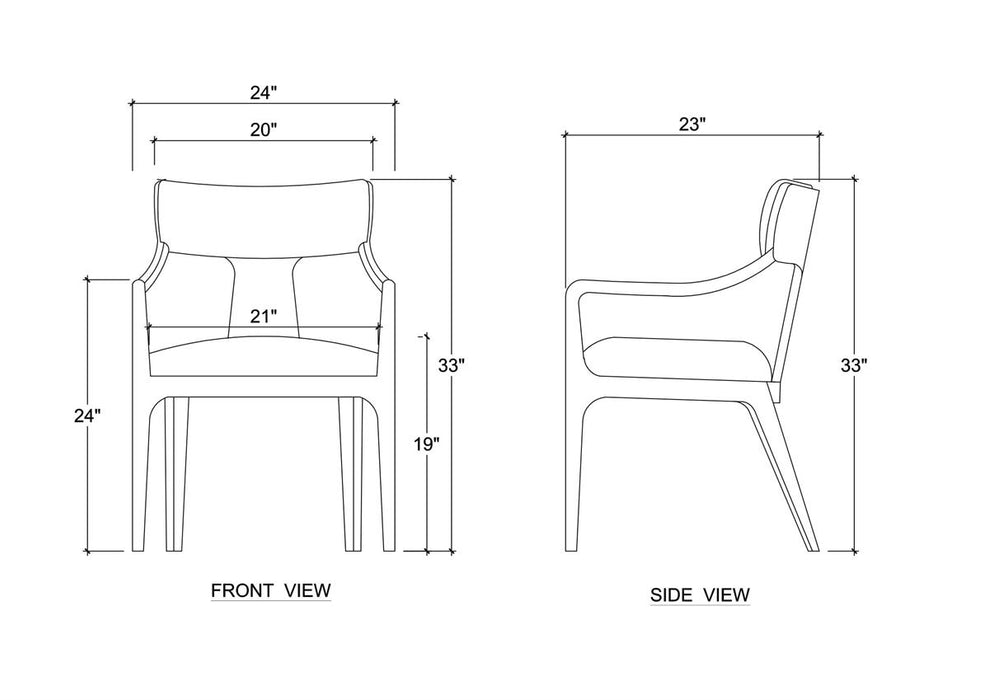 Bramble - Colorado Dining Chair in Walnut w/ Smoke Performance Fabric - 28699WLTSF214---- Set of 2