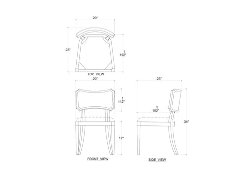 Bramble - Linea Dining Chair - Set of 2- BR-28700 - GreatFurnitureDeal