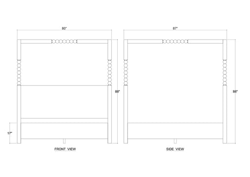 Bramble - Cholet Poster King Bed In Fruitwood - 28703FRW----- - GreatFurnitureDeal