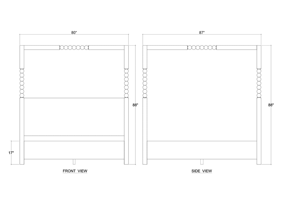 Bramble - Cholet Poster King Bed In Fruitwood - 28703FRW----- - GreatFurnitureDeal