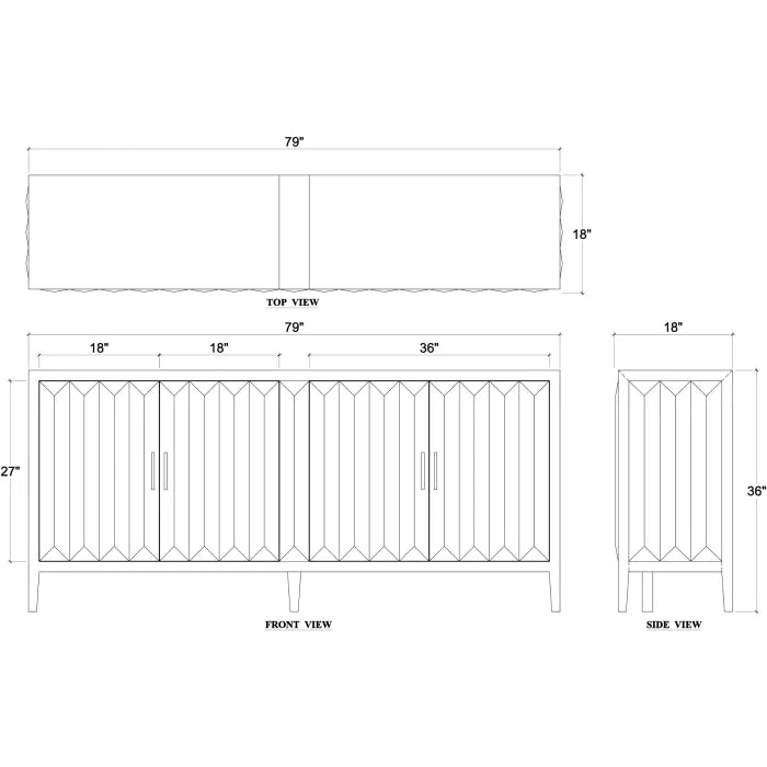 Bramble - Colorado Sideboard in Walnut - 28704WLT----- - GreatFurnitureDeal