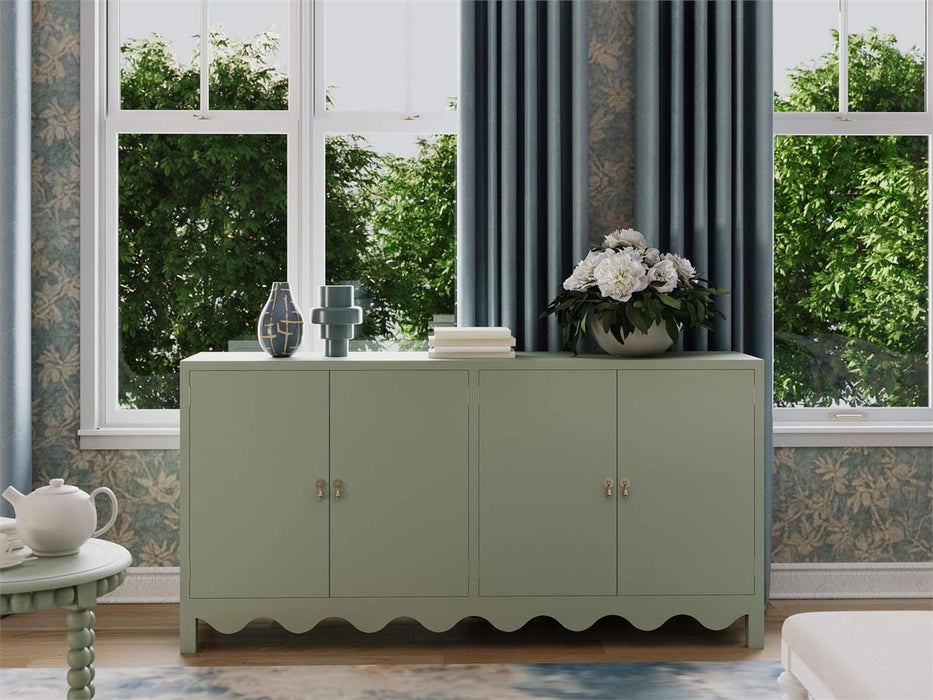 Bramble - Chloe 4 Door Sideboard in Vintage Fennel Green - 28705VFG----LDT