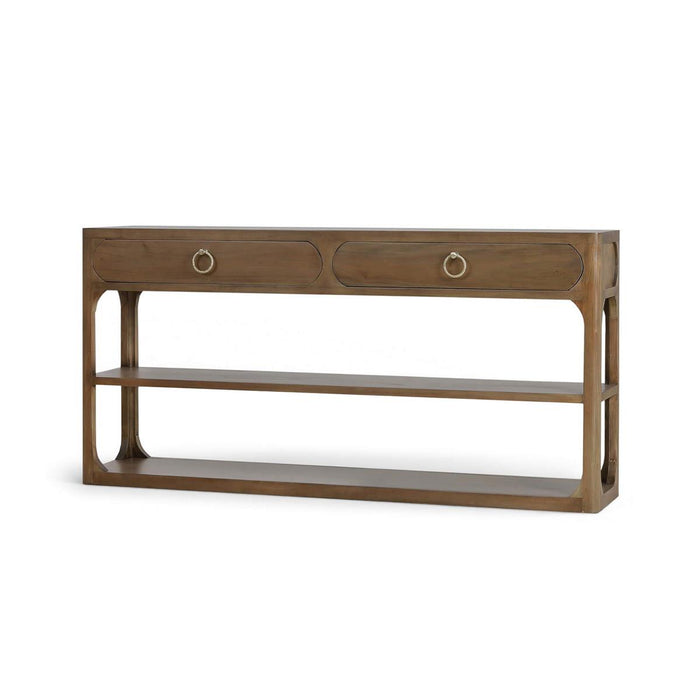 Bramble - Corte Open Console Table w/ 2 Drawers in Straw Wash - 28708STW-----