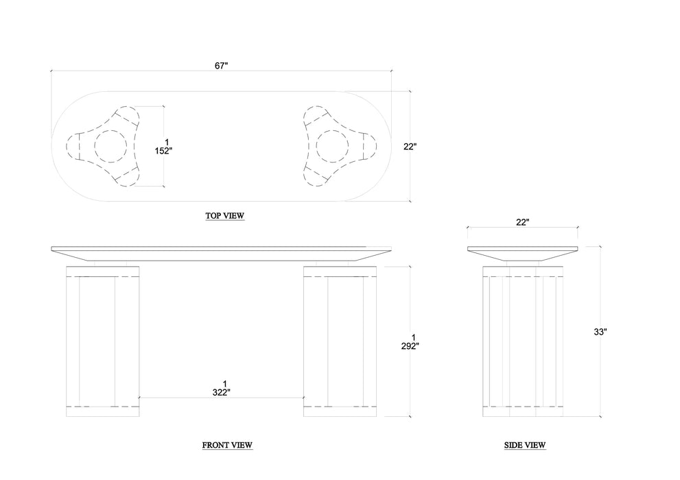 Bramble - Victoria Console Table - BR-28714 - GreatFurnitureDeal