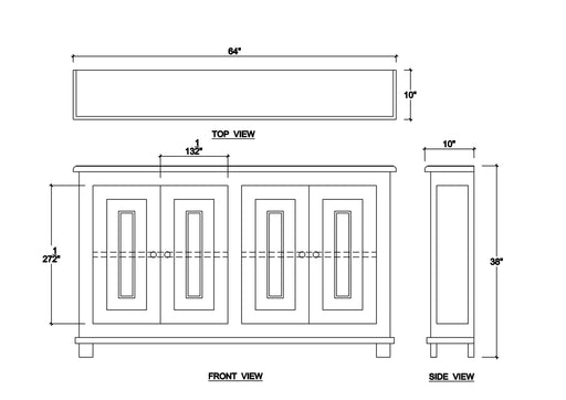 Bramble - Osborne Narrow 4 Door Sideboard - BR-28717 - GreatFurnitureDeal