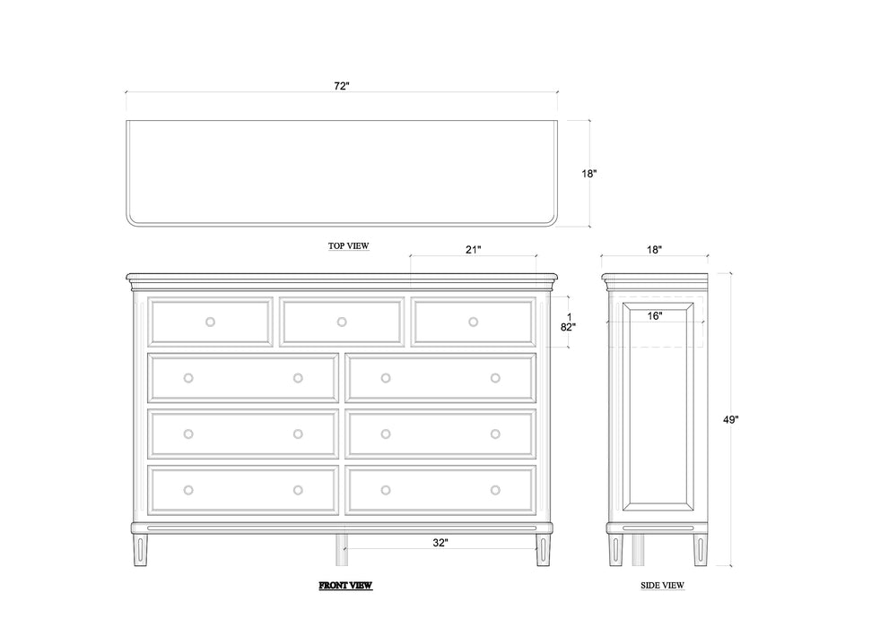 Bramble - Hayward 9 Drawer Dresser - BR-28718 - GreatFurnitureDeal