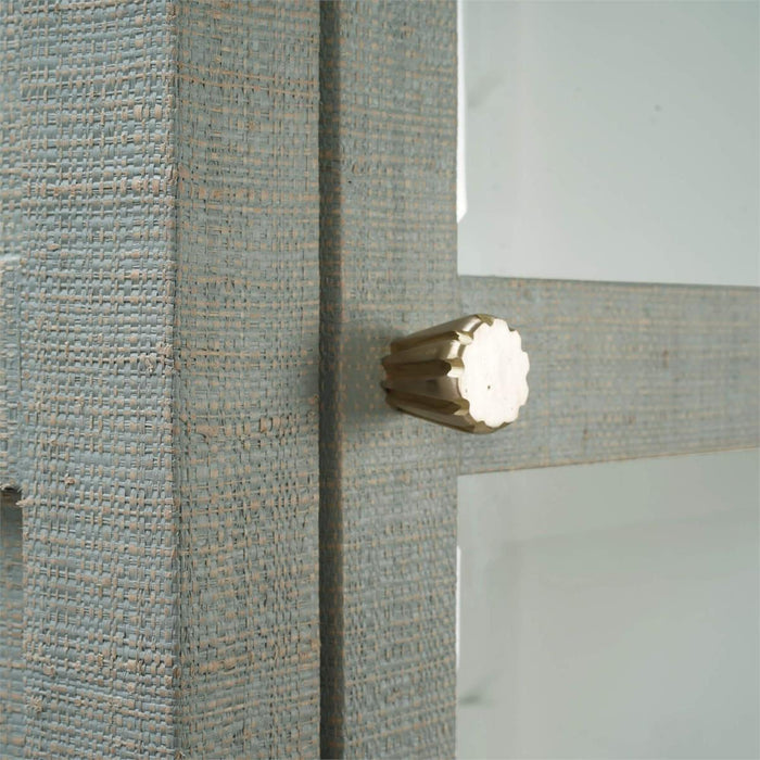 Bramble - Kagu Tall Cabinet Wrapped in Raffia Pale Blue w/ True White Interior - 28719RFPB-TRW---