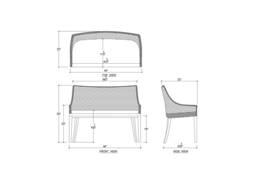 Bramble - Savanah Rattan Loveseat w/ Cushion - BR-28721