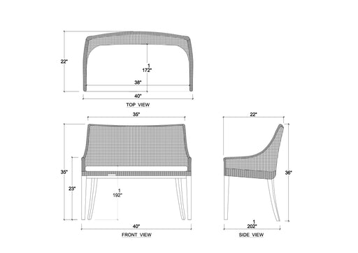 Bramble - Savanah Rattan Loveseat in Light Glazed Rattan w/ Arctic White Performance Fabric Cushion - 28721WLTSF204RGZE--- - GreatFurnitureDeal