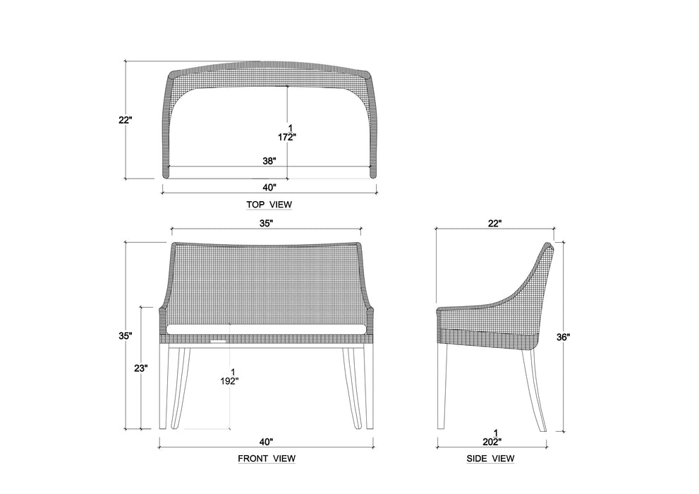 Bramble - Savanah Rattan Loveseat in Light Glazed Rattan w/ Arctic White Performance Fabric Cushion - 28721WLTSF204RGZE--- - GreatFurnitureDeal