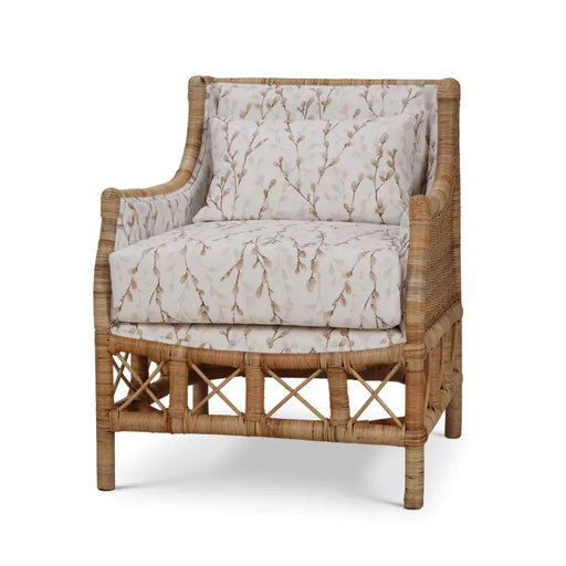 Bramble - Rabana Rattan Chair in Natural Rattan Chair w/ Whisper Word Fabric cushion - 28728RNATSF225---- - GreatFurnitureDeal