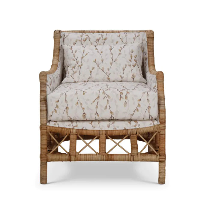 Bramble - Rabana Rattan Chair in Natural Rattan Chair w/ Whisper Word Fabric cushion - 28728RNATSF225---- - GreatFurnitureDeal