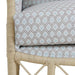Bramble - Hampton Rattan Wing Chair in Natural Rattan w/ Spivey Rost Fabric - 28730RNATSF224---- - GreatFurnitureDeal