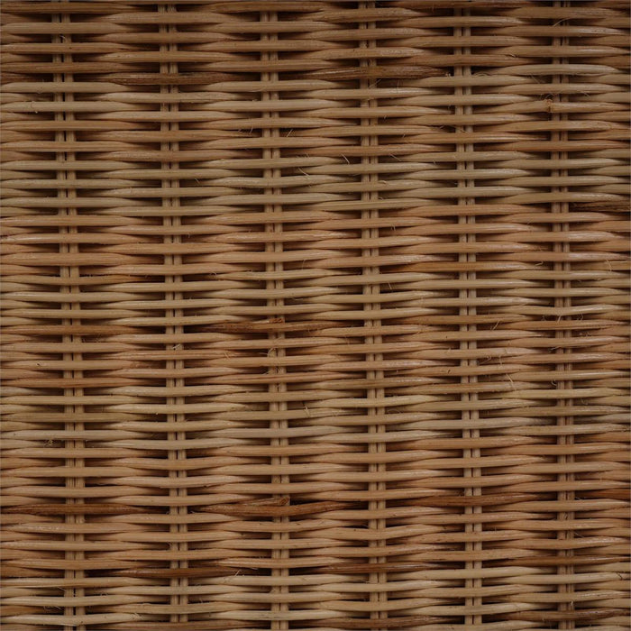 Bramble - Hampton Rattan Wing Chair in Natural Rattan w/ Spivey Rost Fabric - 28730RNATSF224----