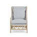 Bramble - Hampton Rattan Wing Chair in Natural Rattan w/ Spivey Rost Fabric - 28730RNATSF224---- - GreatFurnitureDeal