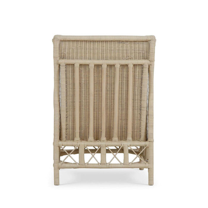 Bramble - Hampton Rattan Wing Chair in Natural Rattan w/ Spivey Rost Fabric - 28730RNATSF224---- - GreatFurnitureDeal