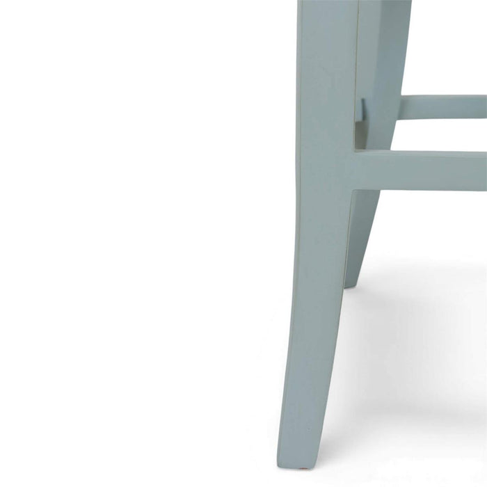 Bramble - Beatrice Counter Stool in Vintage Moss Green w/ Arctic White Performance Fabric & Rattan Natural on Back (Set of 2) - 28736VMGSF204RNAT--LDT
