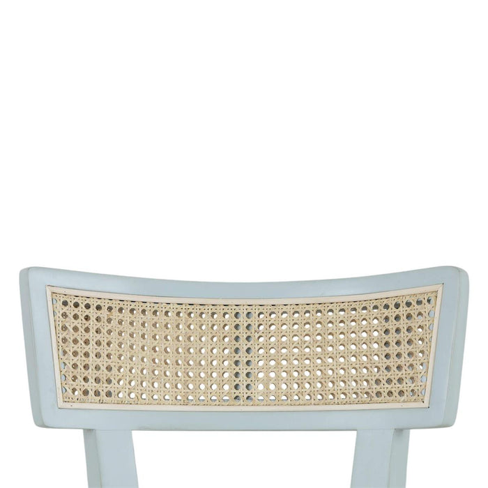 Bramble - Beatrice Counter Stool in Vintage Moss Green w/ Arctic White Performance Fabric & Rattan Natural on Back (Set of 2) - 28736VMGSF204RNAT--LDT